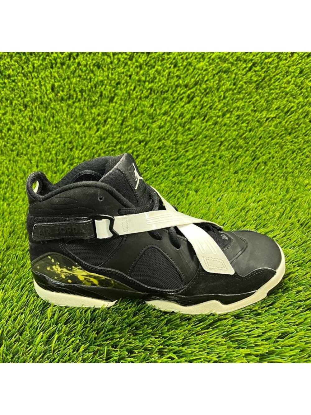Nike‎ Air Jordan 8 GS Boy Size 6Y Black White Basketball Athletic Shoes Sneakers